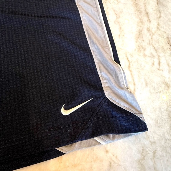 Nike Men's Drawstring Logo Athletic Shorts; Navy/Grey; Size Small - Picture 3 of 6